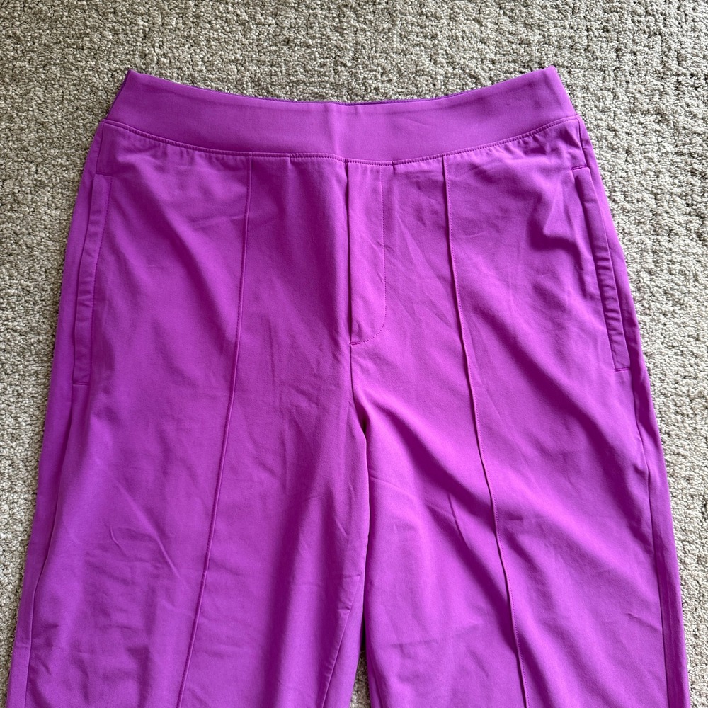 Athleta Brooklyn Pant Purple Sz 4 Athleisure Bright Maximal Gorpcore Comfortable - Picture 2 of 12